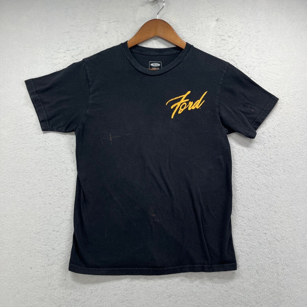 Ford T Shirt Mens Small Black 1958 Thunderbird Tee Automotive Mechanic Grunge